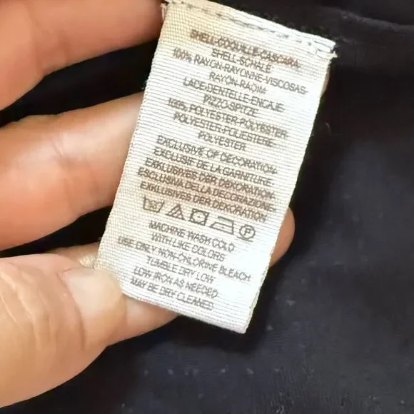 FREE PEOPLE Boogie All Night Peasant Blouse In Black S NWOT - Picture 10 of 13